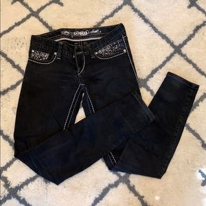 Express black rhinestone skinny jean
